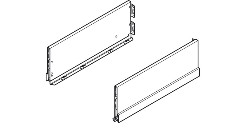 NovaPro Scala Drawer Sides 186/450mm Slv