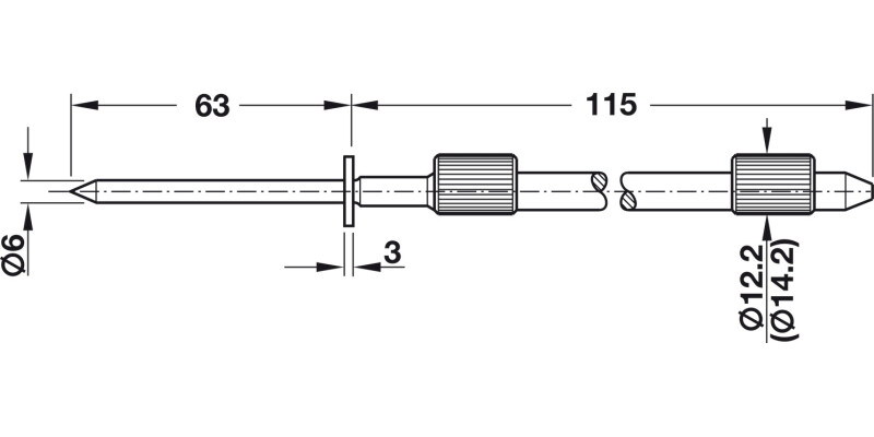 Con Shelf Support 12mm Press Wall