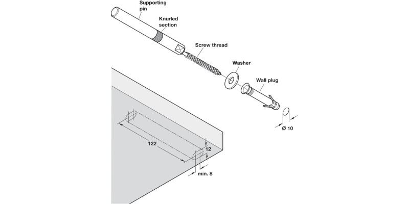 Con Shelf Support for Wall