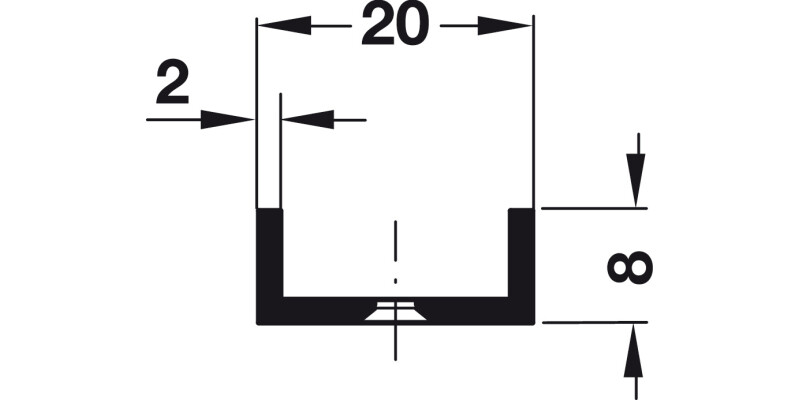 Shelf Support Strip Screw 3.5m Alu Slv