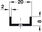 Shelf Support Strip Screw 3.5m Alu Slv