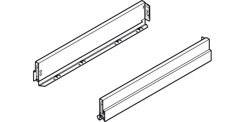 NovaPro Scala Drawer Sides 90/400mm Stn