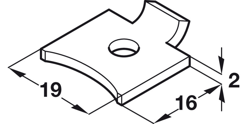 Shelf Support Stud 16x19mm Sgl St Dk Brz