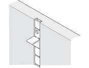 Bookcase Strip U Sec 1829mm St BZP