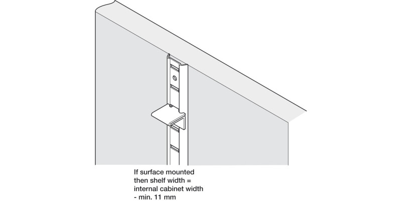 Universal M Bookcase Strip 1829mm St BZP