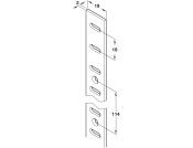 Flat Bookcase Strip 1829mm Steel BZP