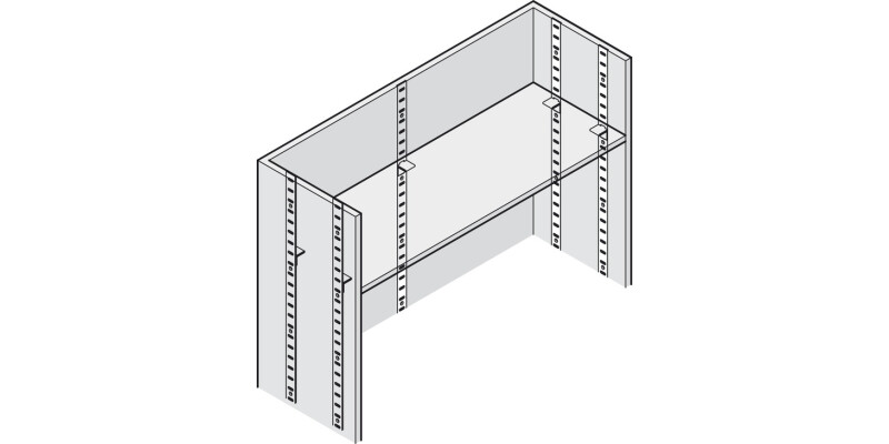 Flat Bookcase Strip 1829mm Brass Pol