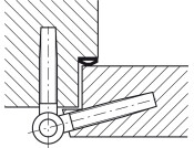 Startec Drill-In Hinge D16x54mm Galv Wht