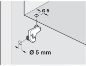 Shelf Support D5mm Plug/Thread ZA NP