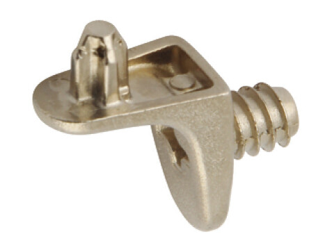 Shelf Support, Plug in, with Thread, for &Oslash; 5 mm Hole, for Wooden Shelves