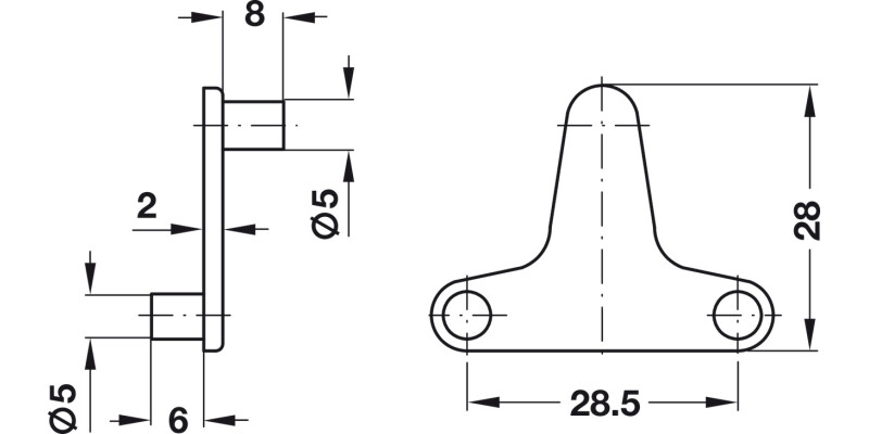 Gls Shelf Clamp D5/16-22mm Plug-In ZA NP