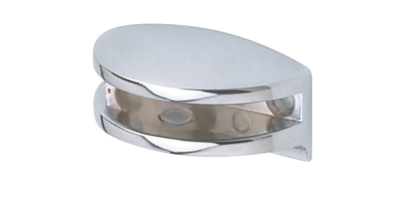 Shelf Support, Clamp Design, 24.5 mm, Screw Fixing, for Glass Shelves