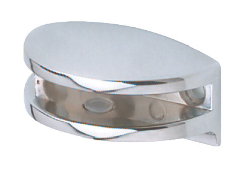 Shelf Support, Clamp Design, 24.5 mm, Screw Fixing, for Glass Shelves