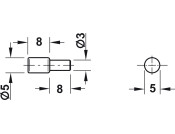 Shelf Support D3mm Plug St NP