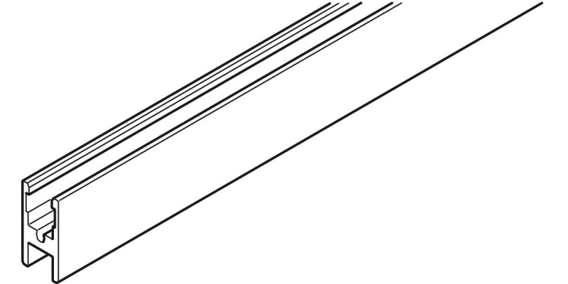 Frame Profile, for Sliding Glass Cabinet Doors, Hawa-Clipo 36GPK and GPPK
