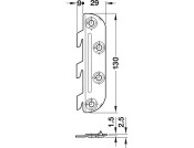 Noval K Bed Fitting St Blue Gal 130mm