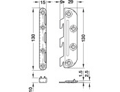 Noval K Bed Fitting St Blue Gal 130mm
