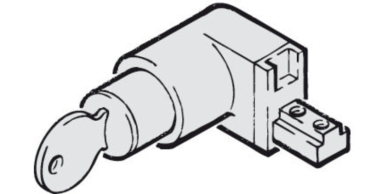 Push Button Lock, for Sliding Glass Cabinet Doors, Hawa-Clipo