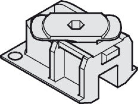 End Piece, for Sliding Glass Cabinet Doors, Hawa-Clipo