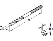 Door Panel Con.Bolt Washer D9x3mm Pl Wht