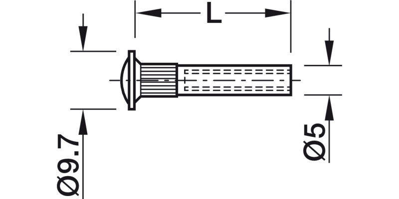 Thread Sleeve M4 5x27mm 28-36mm St NP