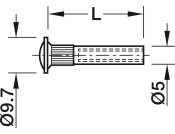Thread Sleeve M4 5x27mm 28-36mm St NP