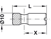 Cross Dowel M6x30mm Eccentric Bright St