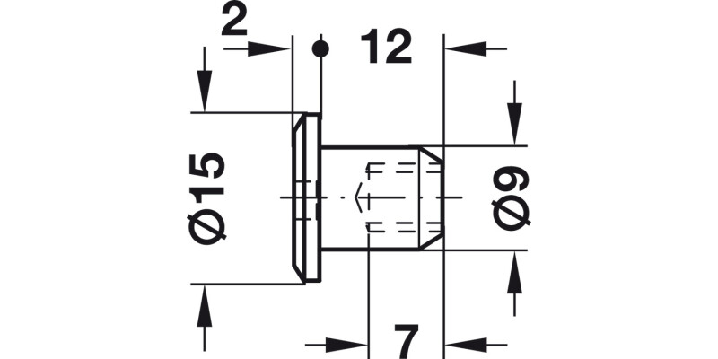 Sleeve Nut M6x12mm SW4 St NP