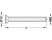 Connecting Bolt Csk SW4 M6x60mm St NP
