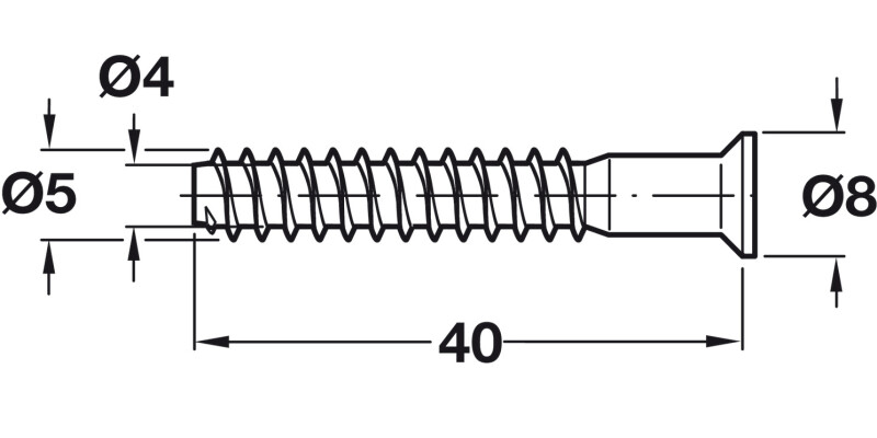 Confirmat Scr D08x50mm D4.0mm Sz2 St Glv