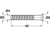 Confirmat Scr D08x50mm D4.0mm Sz2 St Glv