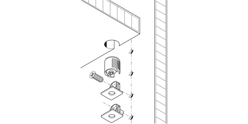 Tab 18 Shelf Connector 19mm Screw ZA NP