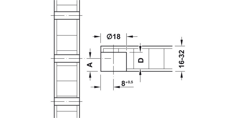 Tab 18 Shelf Connector 19mm Screw ZA NP