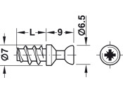 Rafix Connect Bolt M20x5/7.5mm ZA Bright
