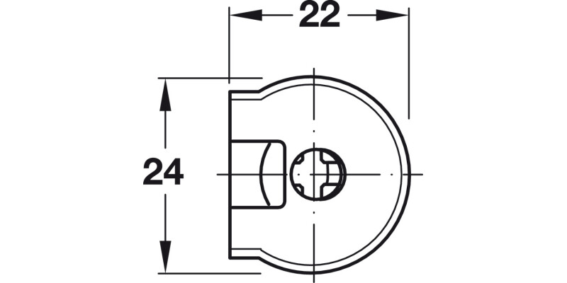 Rafix 20 Housing wo Ridge 16mm Pl Silver