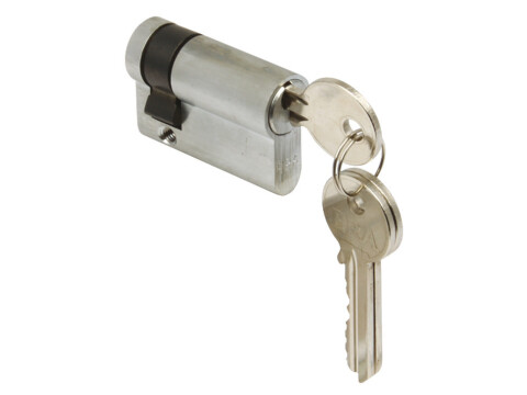 Euro Profile Cylinder, Single, Key Only Operation, Brass