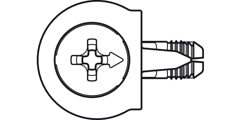OneFix 1prt Connector D8/15mm Pl White