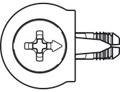 OneFix 1prt Connector D8/15mm Pl White