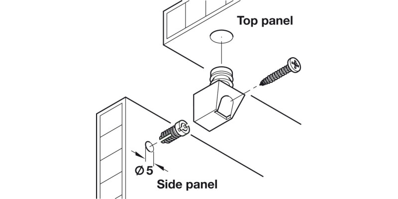 Arret Cabinet Connector D10mm Dowel Wht