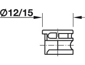 Minifix 15 Housing 19mm wo Rim NP