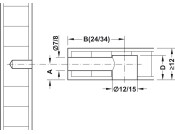 Minifix 15 Housing 15mm wo Rim Nkl Col
