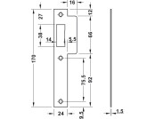 Startec DIN Mortice Latch 55/84mm SSS
