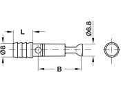 Minifix GV Mitre Joint 8/24mm St Galv