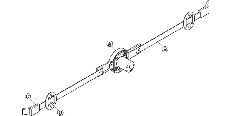 Symo3000 Ext Rod Lockcase LH NP