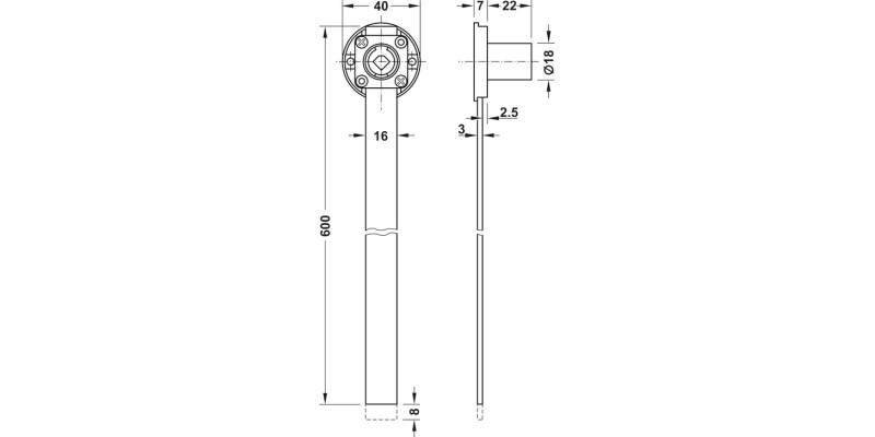 Symo3000 Central Lockcase 22mm NP