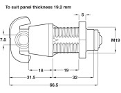 Padlockable Cam Lock 12.2mm Brt Nickel