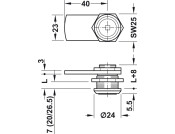 Cam Lock for Square Profile 13.0mm Dir.1