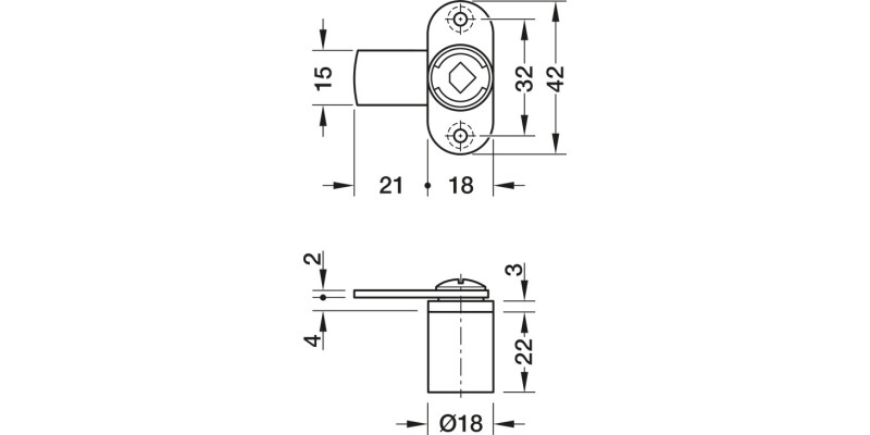 Symo3000 Cam Lockcase 22mm Dir.B NP