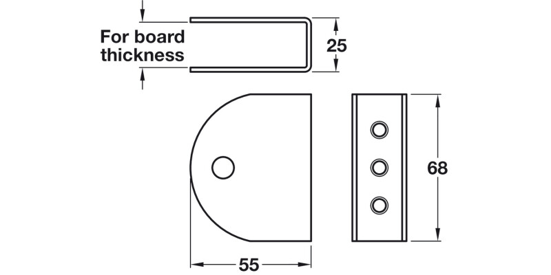 Cubicle Fitting Channel Bkt 17-21mm SA