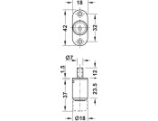 PushButton Cylinder D18mm M5 MNP FH2